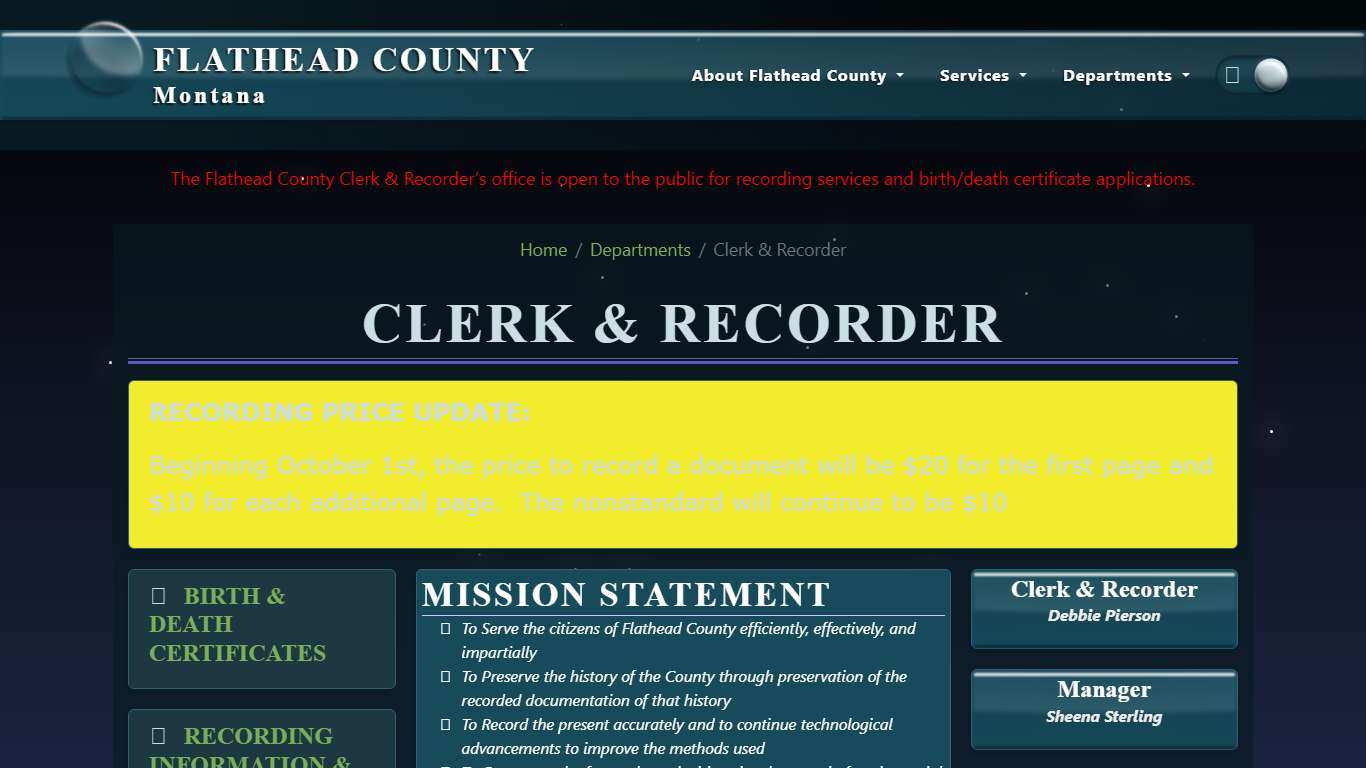 Clerk & Recorder | Flathead County, MT